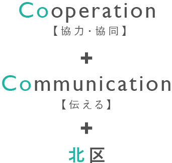 Cooperation【協力・協同】+Communication【伝える】+北区